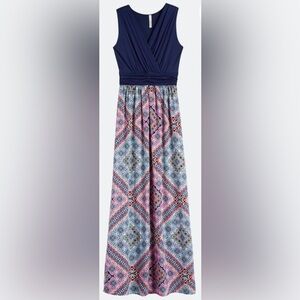 Colorful Abstract Patterned Women's Maxi Dress